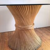 rattan round dining table