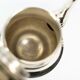 Silver-plated metal coffee pot Ercuis — decorated with bead friezes, ebony handle.