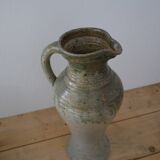 Vase pichet en grès gris-vert