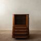 Art Deco Italian Wood Cabinet With Chrome Details, 1930s