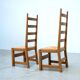 Ensemble de six chaises de salle à manger françaises à dossier haut