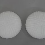 Pair of Mid-Century Flush Mounts, 1990s
