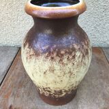 Former germany ceramics vase brown - beige 70s vintage