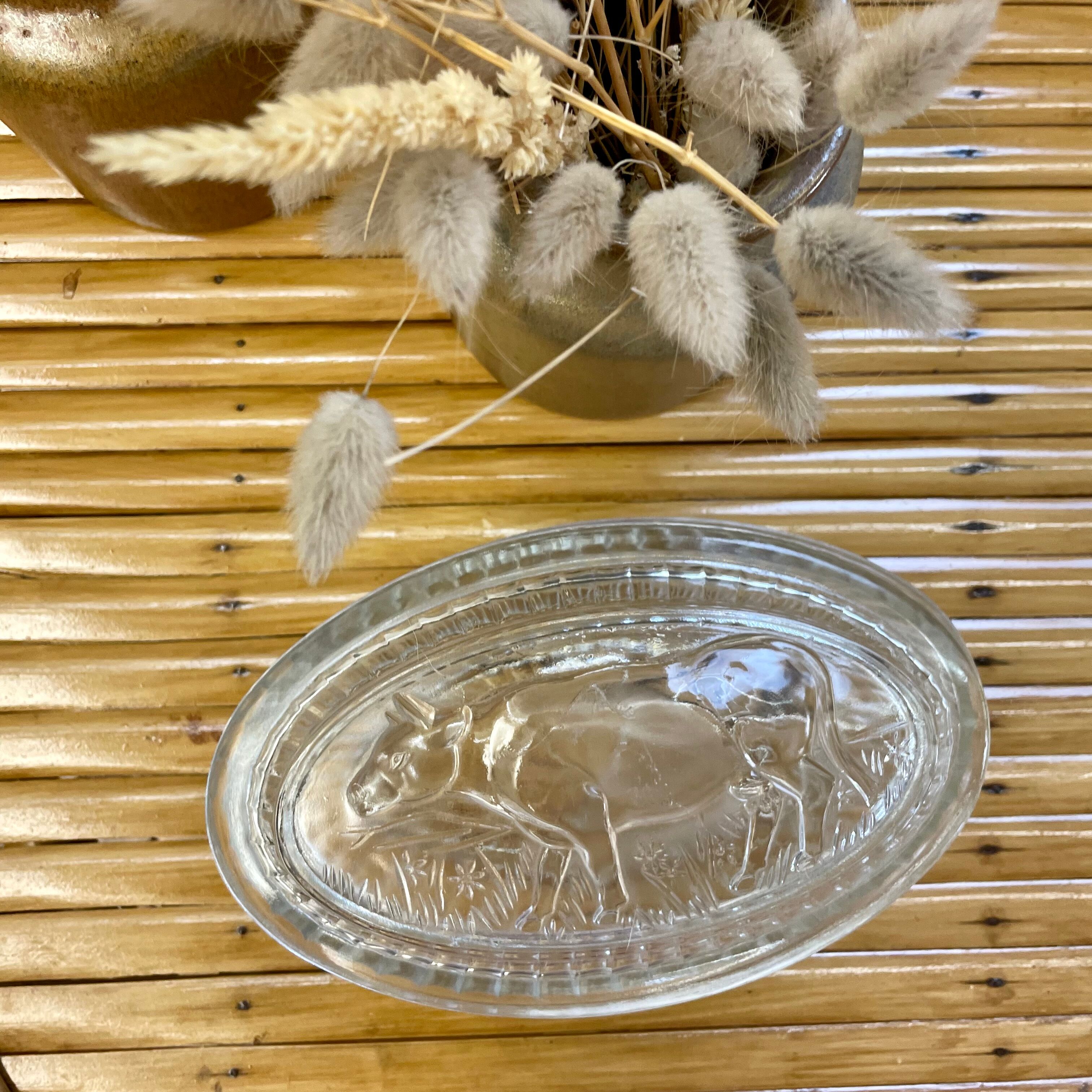 Vintage glass butter maker