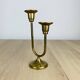 Bougeoir laiton double, vintage
