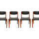 Set of 4 danish dining chairs in teak