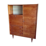Multifunction teak cabinet