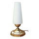 Brass lamp with opaque white opaline, 1950s