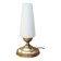 Brass lamp with opaque white opaline, 1950s