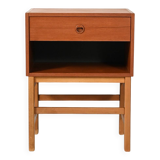 Scandinavian box-form bedside table in teak, 1960s
