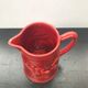 Former pitcher St Clement ceramics red decor horses made in france vintage