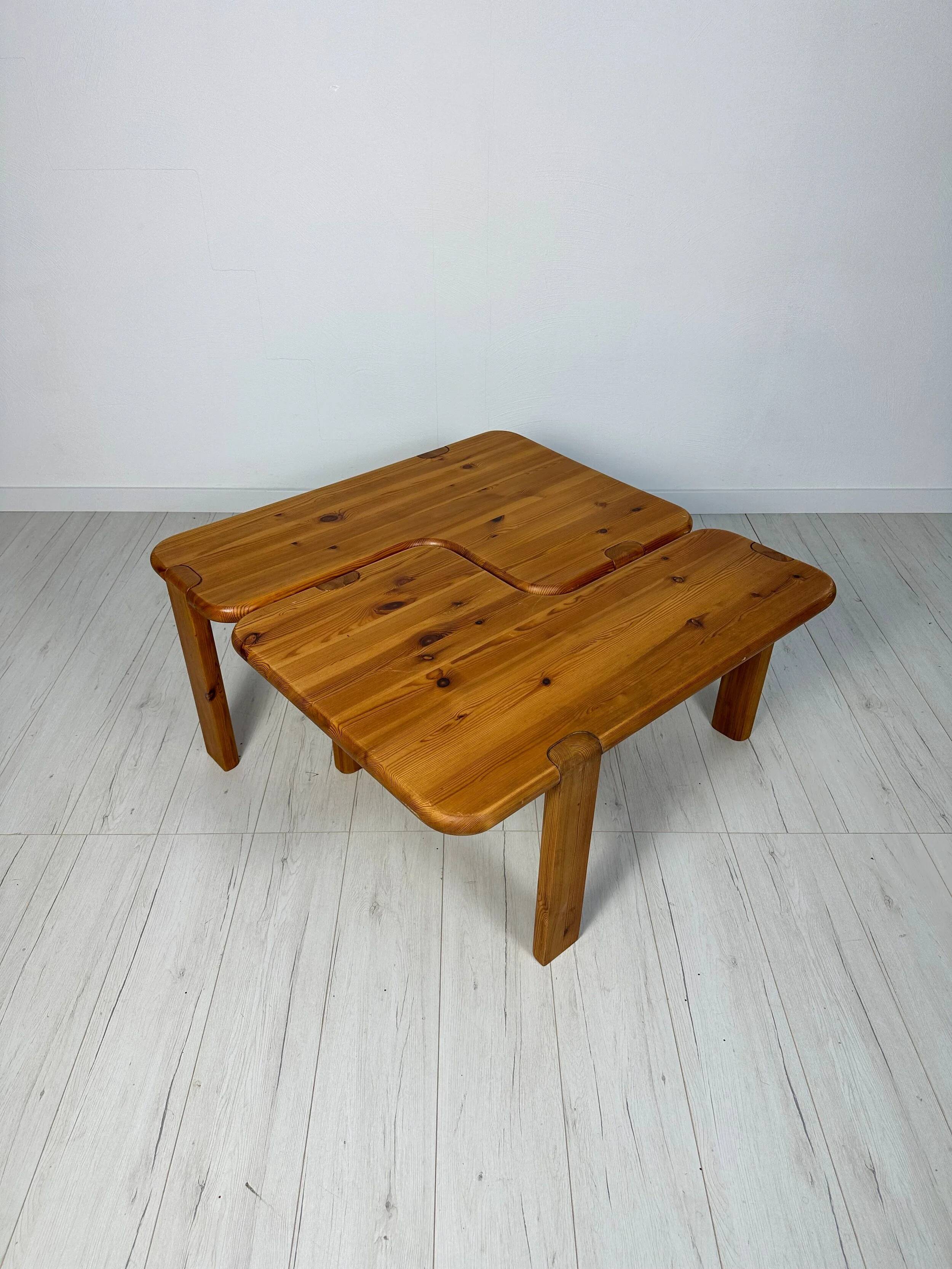 60s Set of 2 vintage Danish Pine Coffee Tables by Aksel Kjersgaard