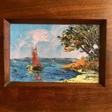navy. Oils on panels, twentieth century