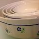 Suite of five salad bowls decor Claudius des faienceries de Badonviller, 50/60