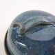 Blue ceramic butter dish, France 1960's