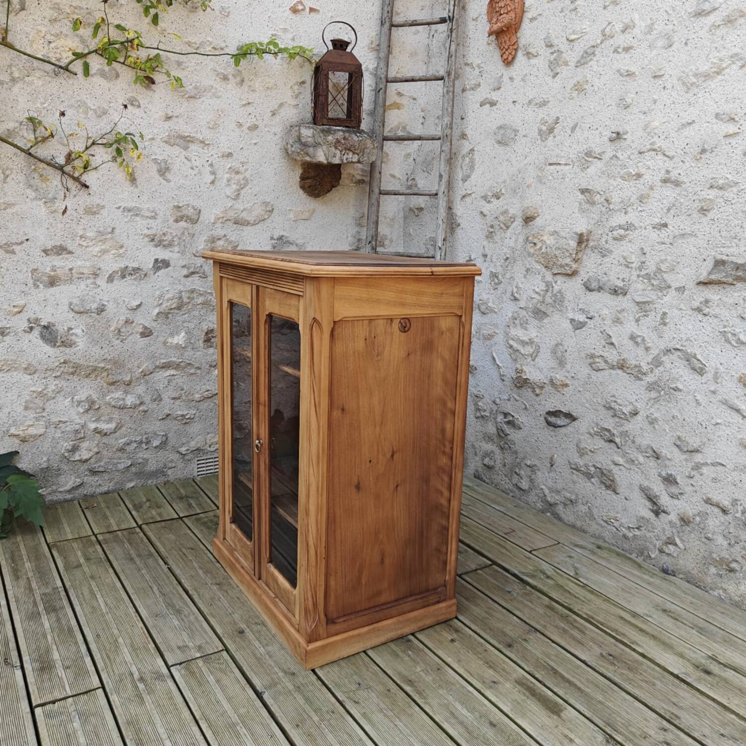 antique glass sideboard