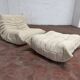 Ligne Roset Togo 2x 1-seater with 1x ottoman in beige corduroy in 10/10 condition!!