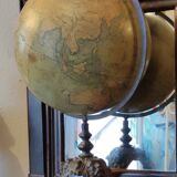 Old large terrestrial globe Lebègue Paris