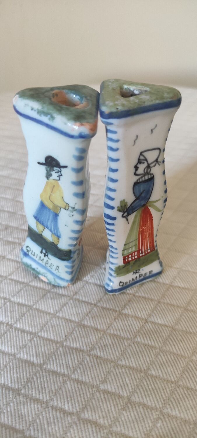 2 antique knife holders HB Quimper