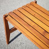 Petit Banc ou table à lattes bois vintage style scandinave, banc bois, table basse bois,