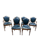 Set of 4 chairs and 2 English armchairs.