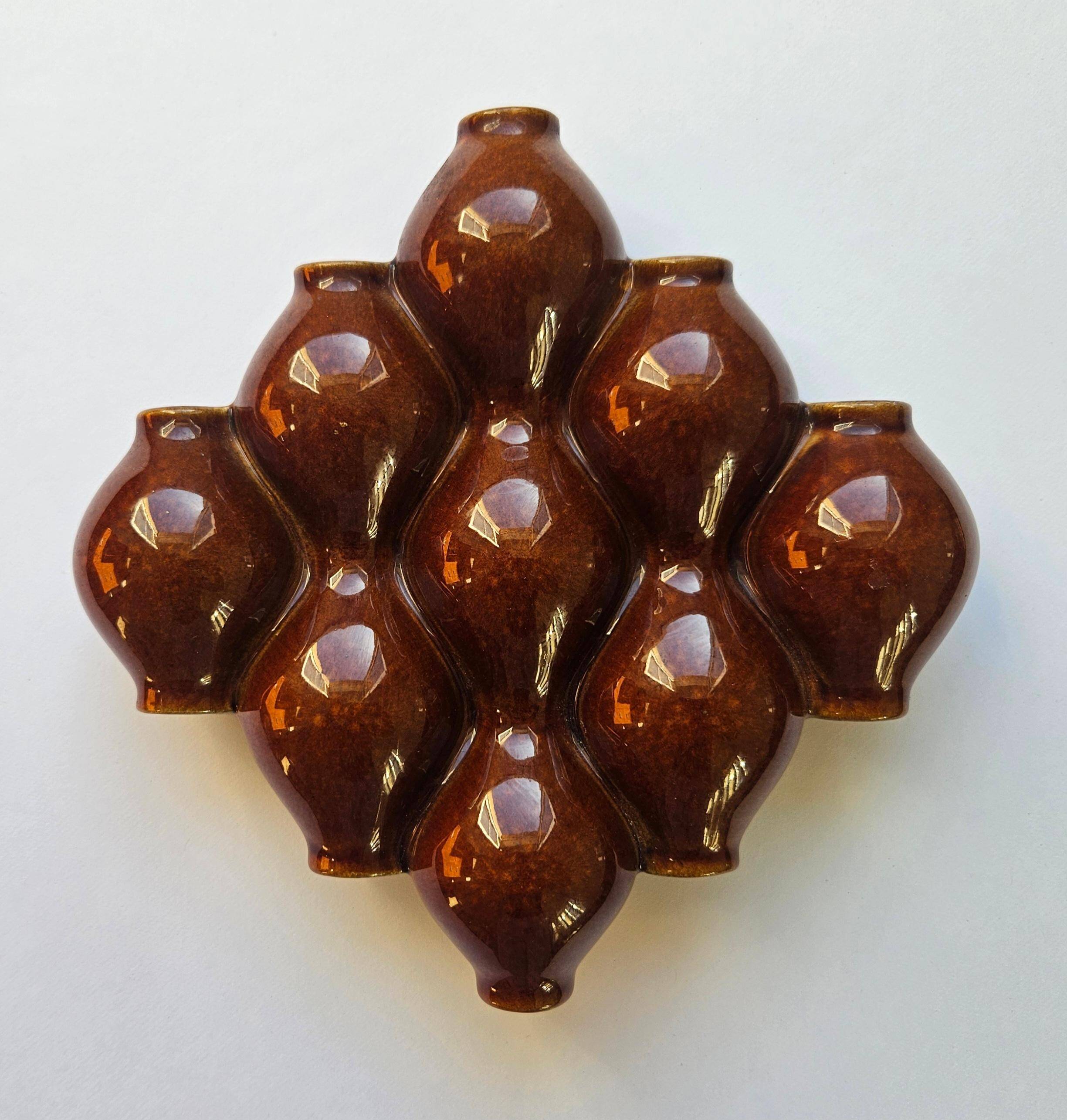 Rare Midcentury wall vase in ceramic, 1970s