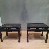 Pair of lacquered sofa ends