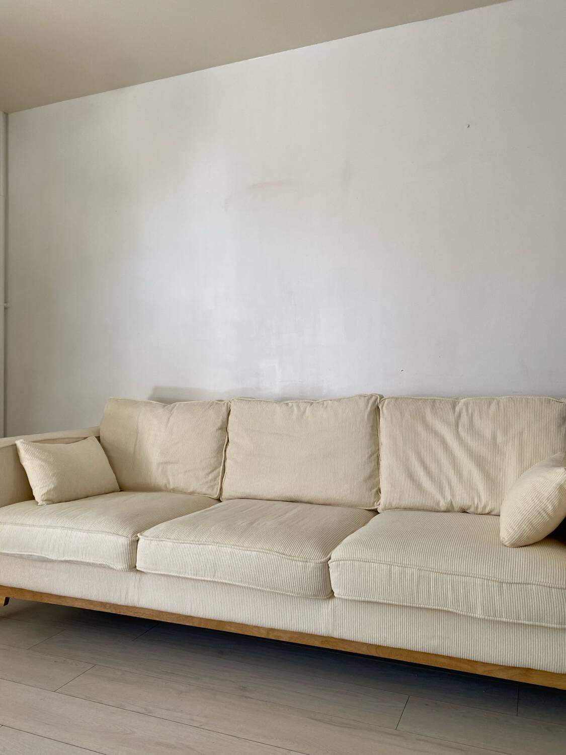 Scandinavian corduroy sofa