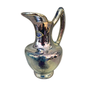Jug in gres flame of rambervillers reflection blue green golden