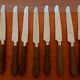 12 knives au gaulois blackened wooden handle