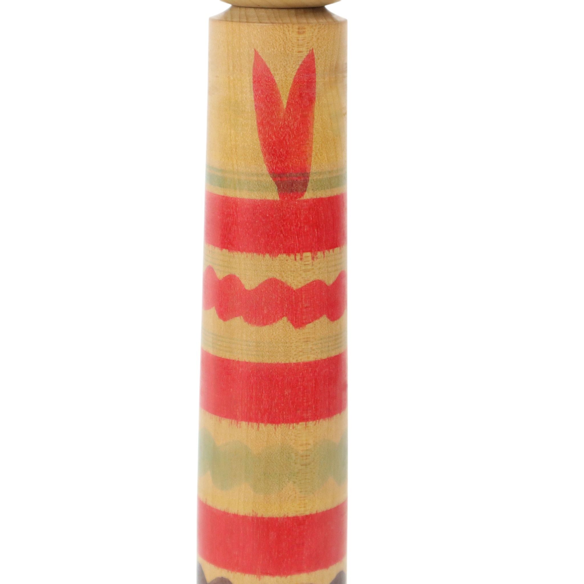 Large Kokeshi Doll XL Solid Wood Japan Showa Period 37cm