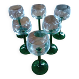 6 verres anciens à vin blanc
