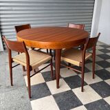 Table extensible en teck vintage