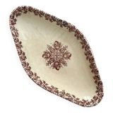 Diamond-shaped dish in "Greek" ironstone, Clairefontaine earthenware, late 19th century