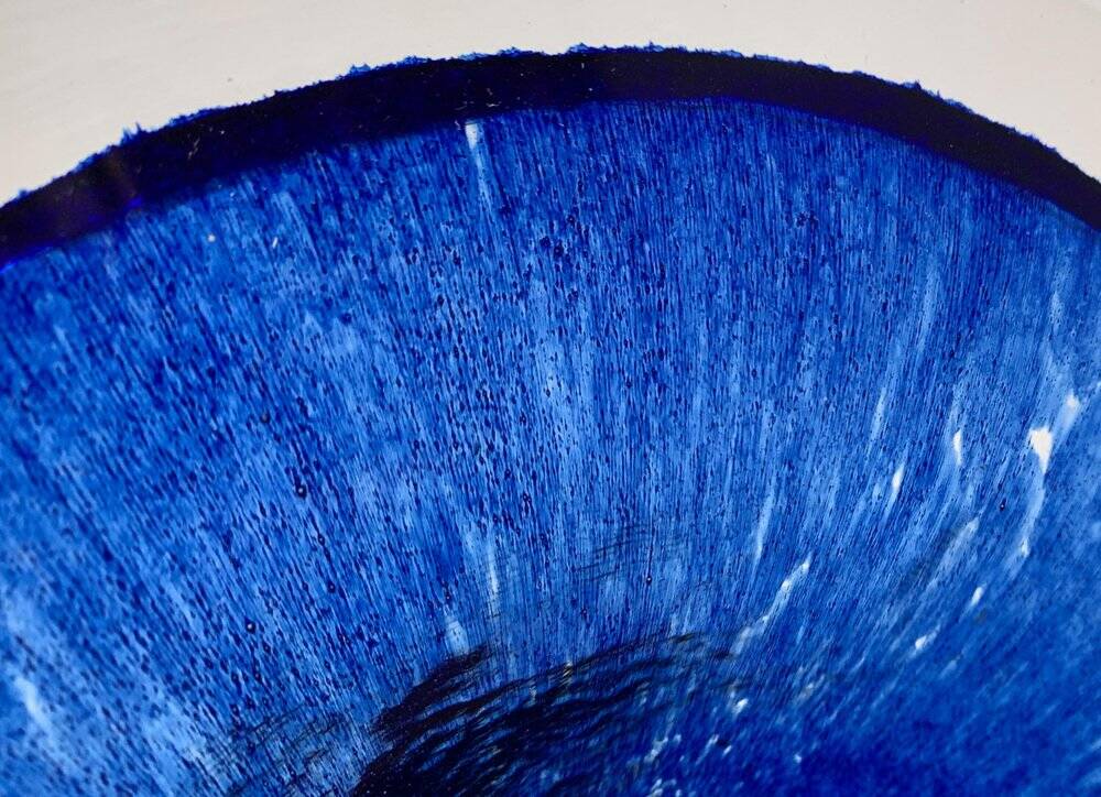 Mid-century Swedish glass bowl from Pukeberg Glass, 1960s.