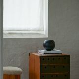 Vintage military-style trunk in leather and wood, late 20th century.