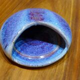 Small stoneware object (sponge holder?) with “hare fur” glaze