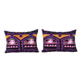 Set of 2 vintage embroidered cushion covers 41x51 cm