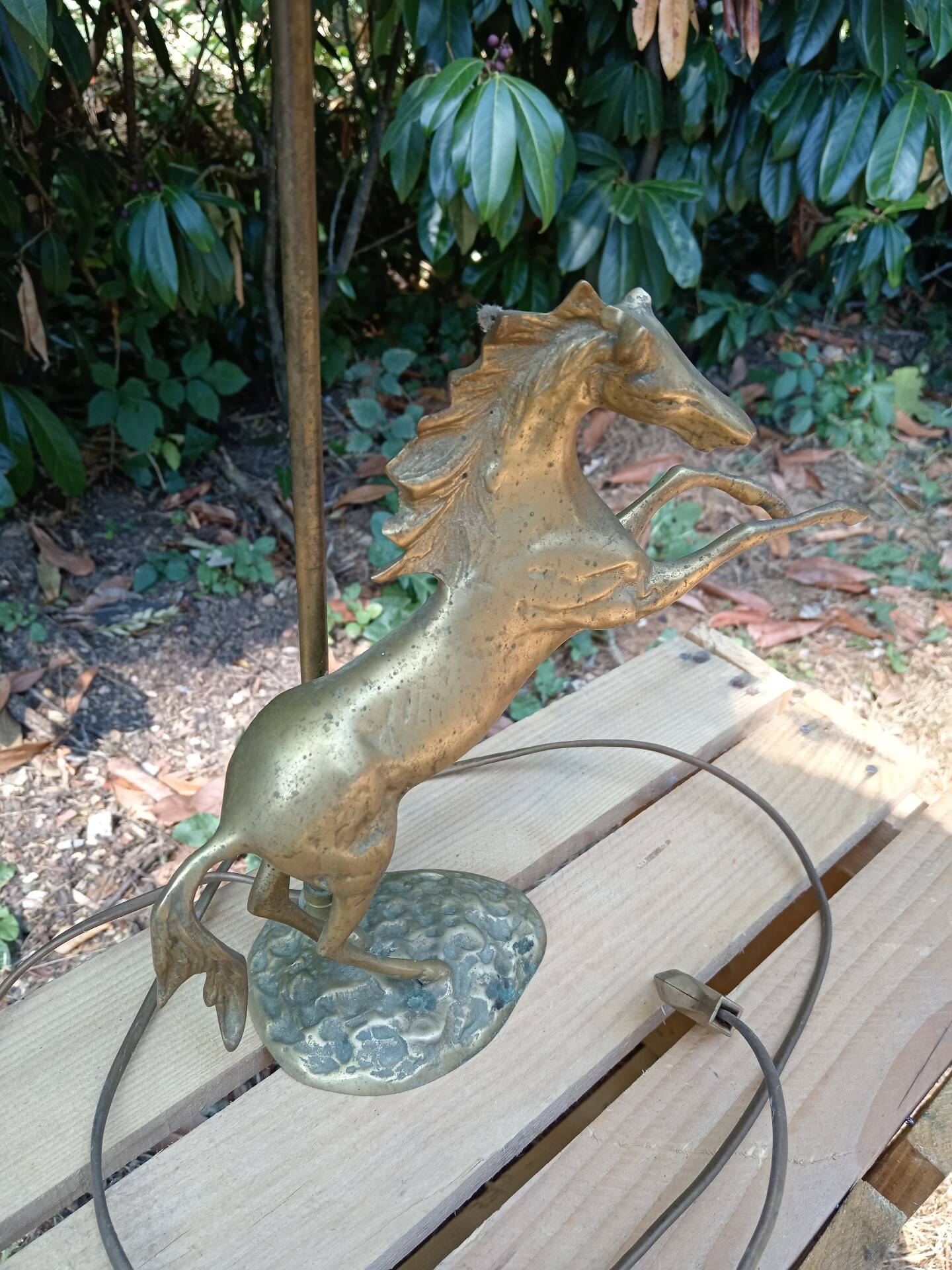 Vintage horse lamp