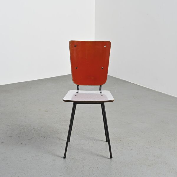 Ensemble table et chaises de cuisine par André Sornay, Lyon 1955