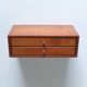 Floating wall shelf with drawers by Kai Kristiansen for Axel Kjersgaard, 1960s