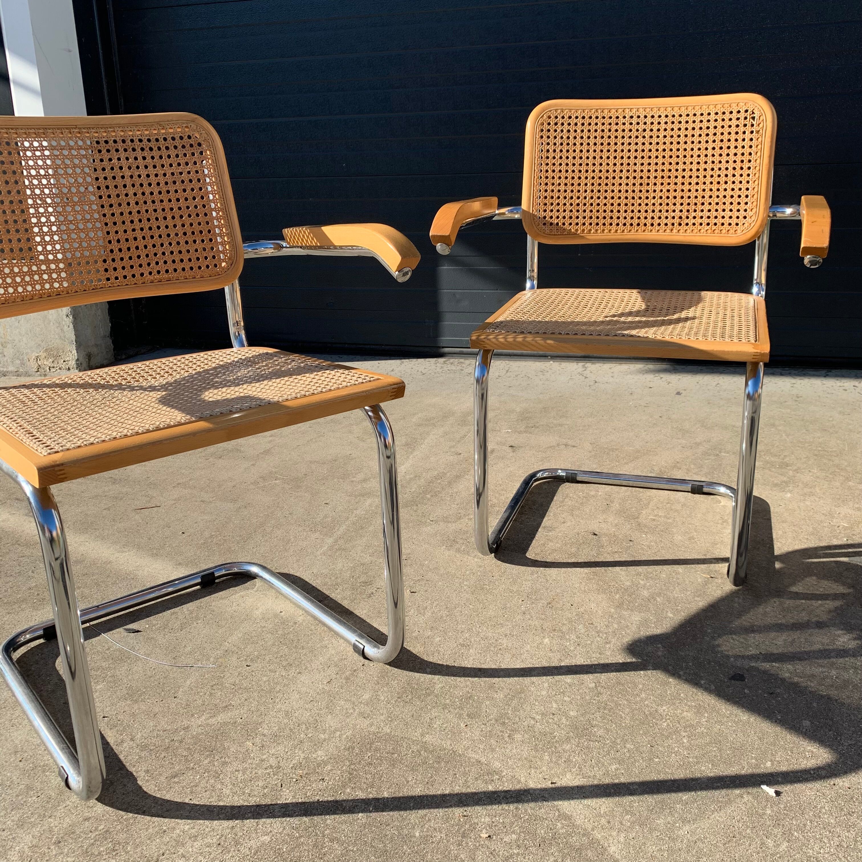 Série de 6 fauteuils B64 de Marcel Breuer