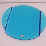 Blue glass dish by Gunnar Ander 1970