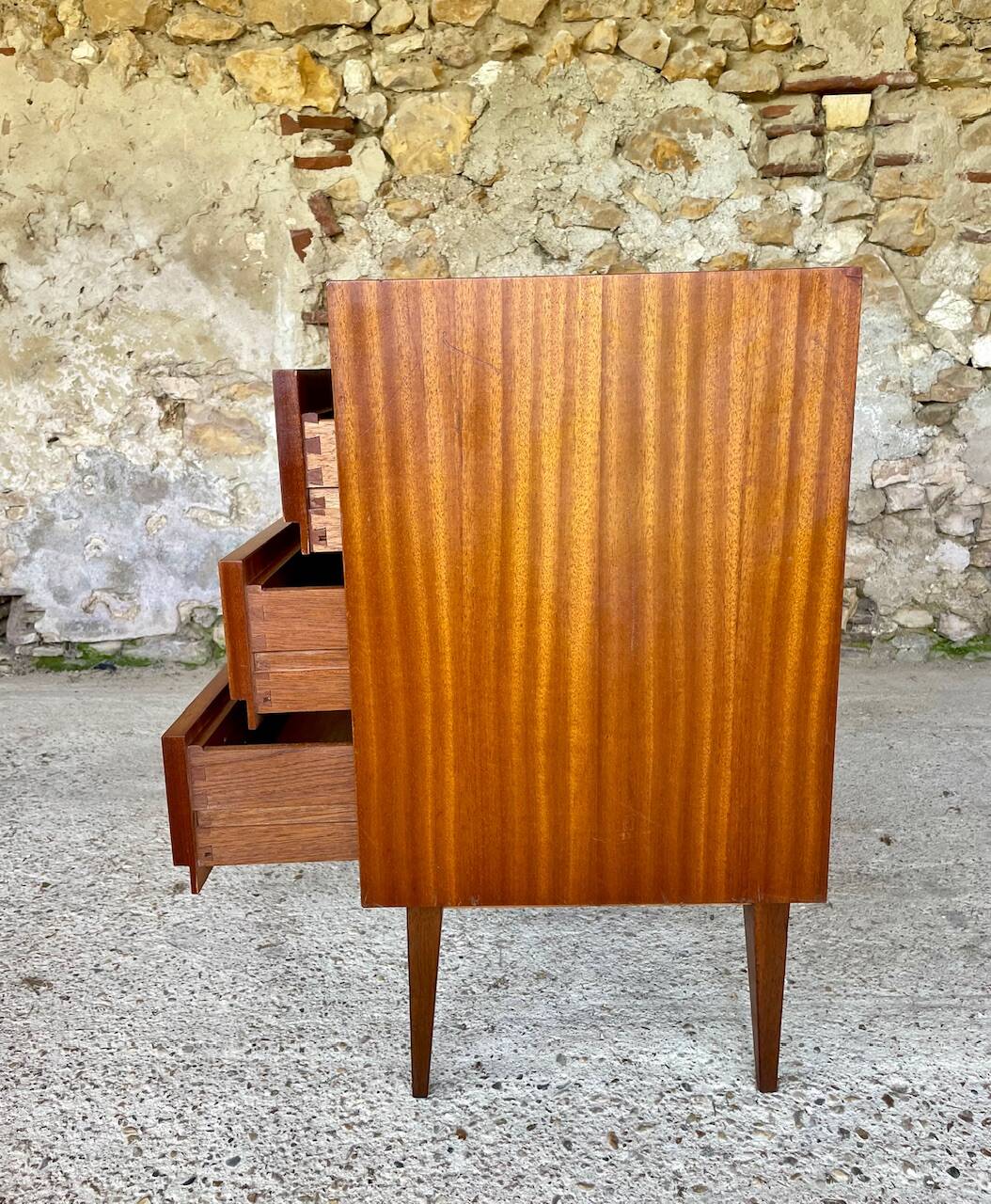 Scandinavian style teak chest of drawers, cira 60's