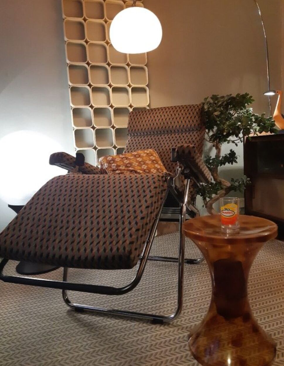 Transat relax chaise longue lafuma vintage 1970-80
