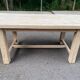 Table de ferme extensible à volets rénovée en bois massif 140-200cm