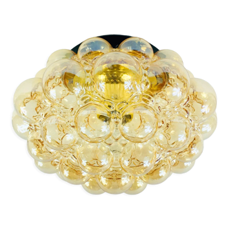 Mid-Century Amber Bubble Ceiling Light by Helena Tynell for Limburg, Germany, 1970s
