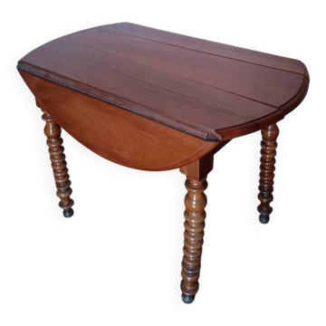 Table à volet ronde en bois massif