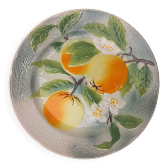 Old barbotine plate, St Clément factory