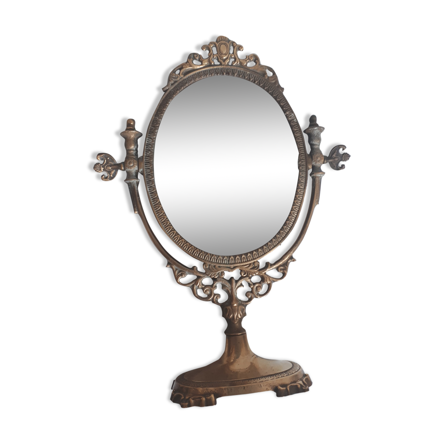 Brass psyche mirror 29x40cm
